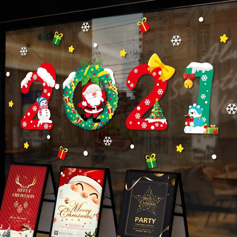 Decal dán tường Noel - Mẫu 2021 giáng sinh 03