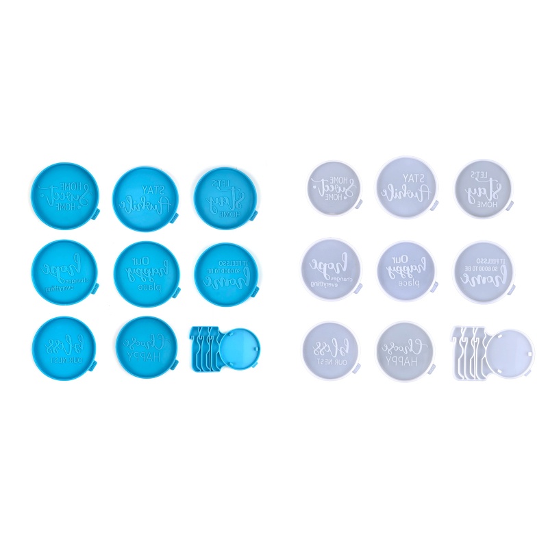 Bộ Khuôn Silicone Làm Đế Lót Ly Hình Tròn DIY