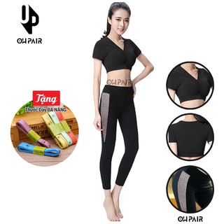 Đồ Tập Gym nữ đen phối xám cực đẹp OPG01