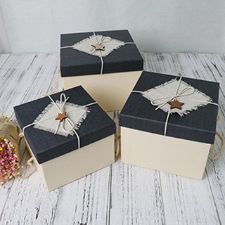 Hộp quà vuông dạng vintage hộp quà giáng sinh Asam