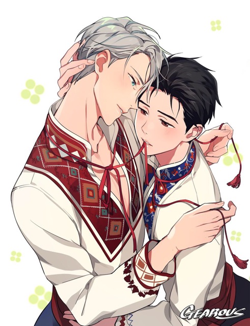 ảnh yuri!!!on lce  Victuuri khổ a4 mẫu khác nhau có đề cần bóc dán