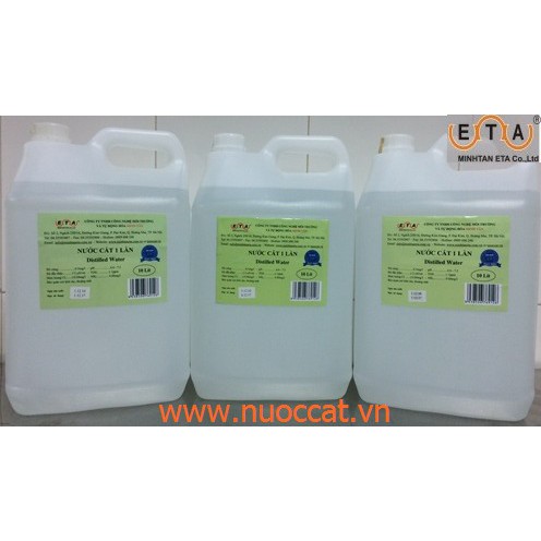 Nước cất 1 lần can 10 lít