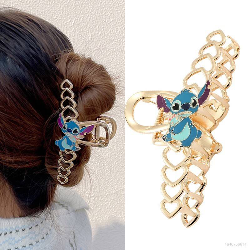 Kẹp Tóc Bán Nguyệt Hình Stitch Dễ Thương Phong Cách Hàn Quốc Cho Nữ