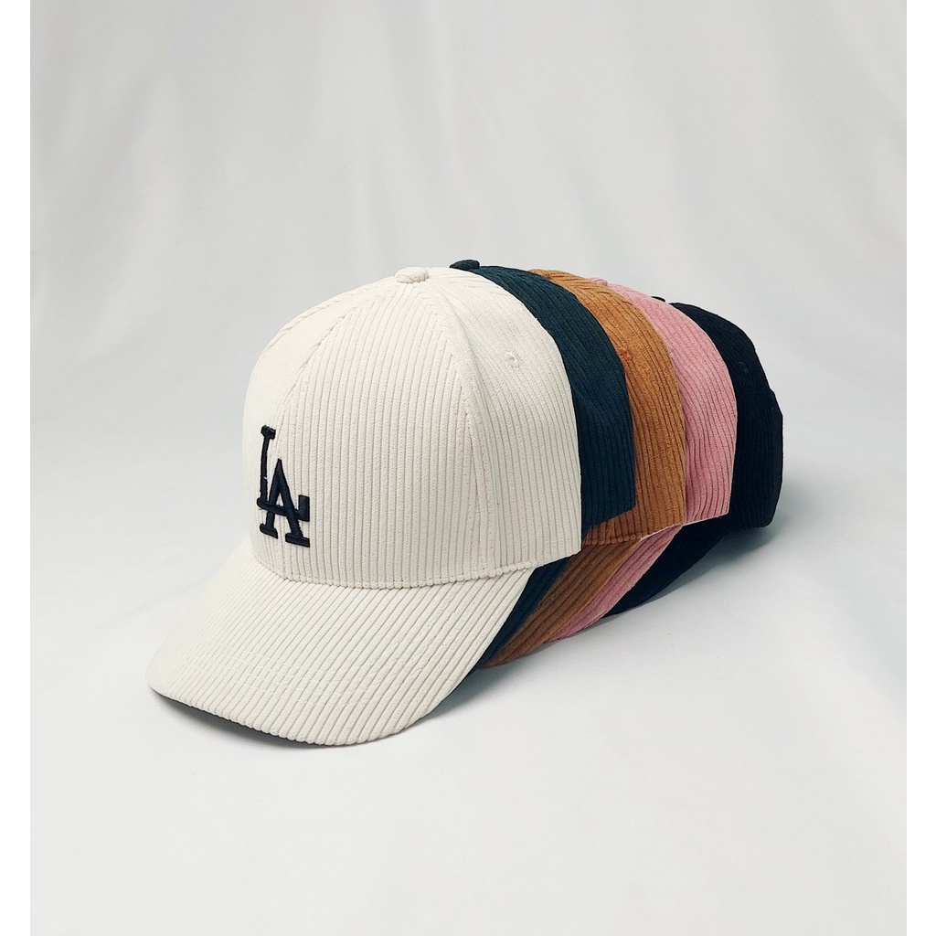 Nón Lưỡi Trai Thêu chữ LA Chất Nhung Tăm Cao Cấp Phong Cách Ulzzang Form Unisex Nam Nữ 209