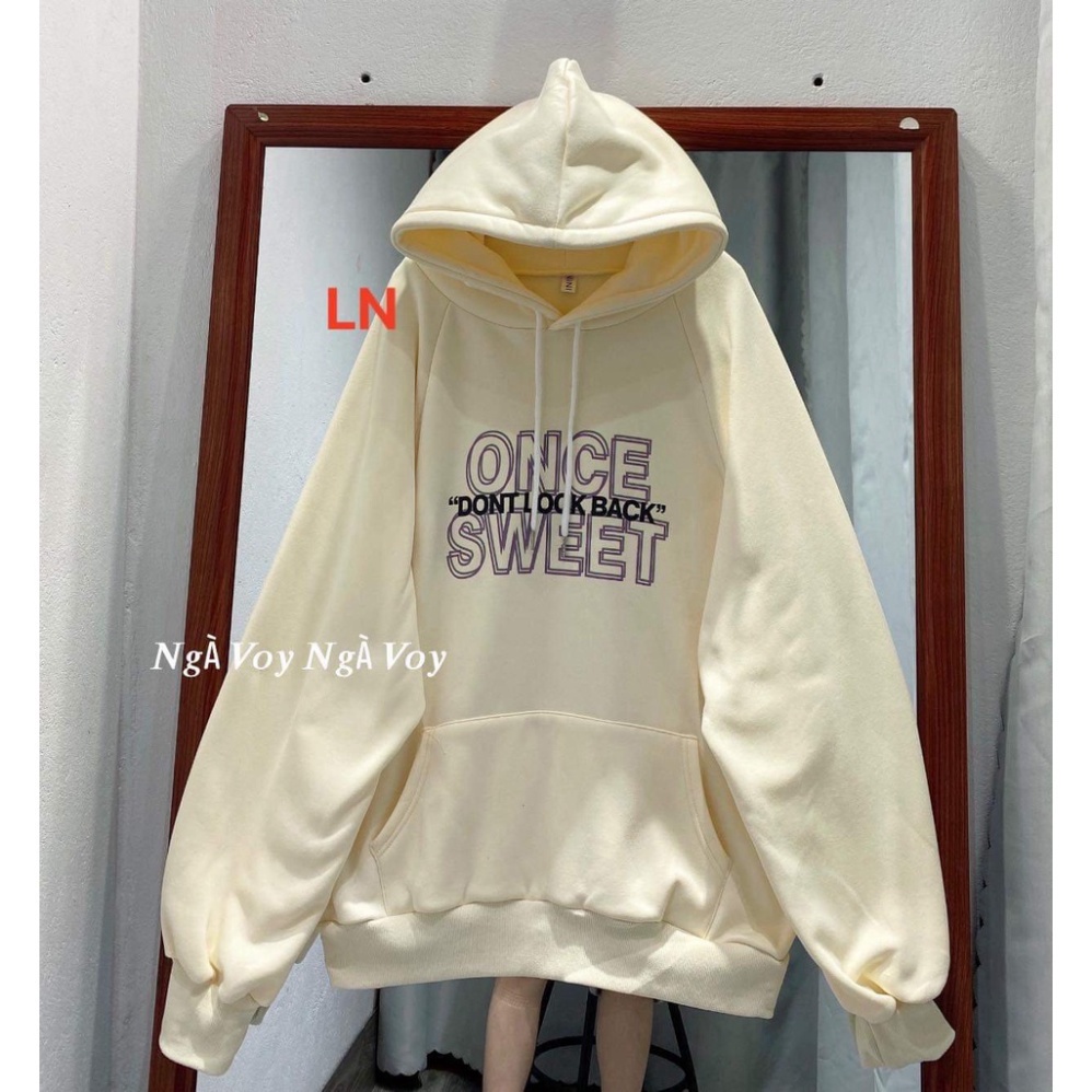 Áo hoodie ONCE SWEET nỉ nam nữ, hàng VNNK , hàng đẹp loại 1