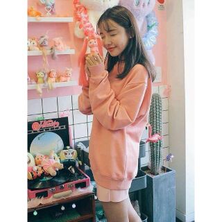 Sweater trơn hồng đất basic siêu ngọt - hàng cao cấp