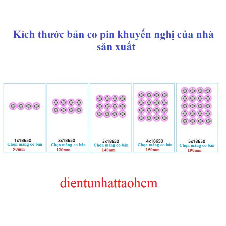 MÀNG CO NHIỆT PVC CÁCH ĐIỆN BỌC CELL PIN 18650 BẢN 190MM - DÀI 1M