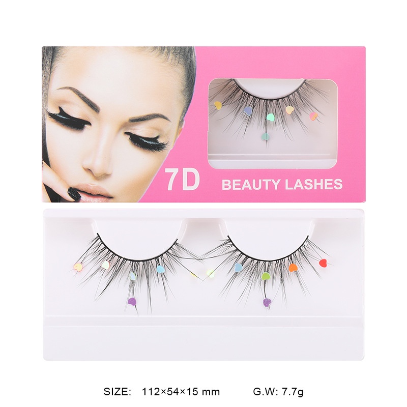 1 Cặp Lông Mi Giả 3D 7-25mm Màu Sắc Tự Nhiên Độc Đáo
