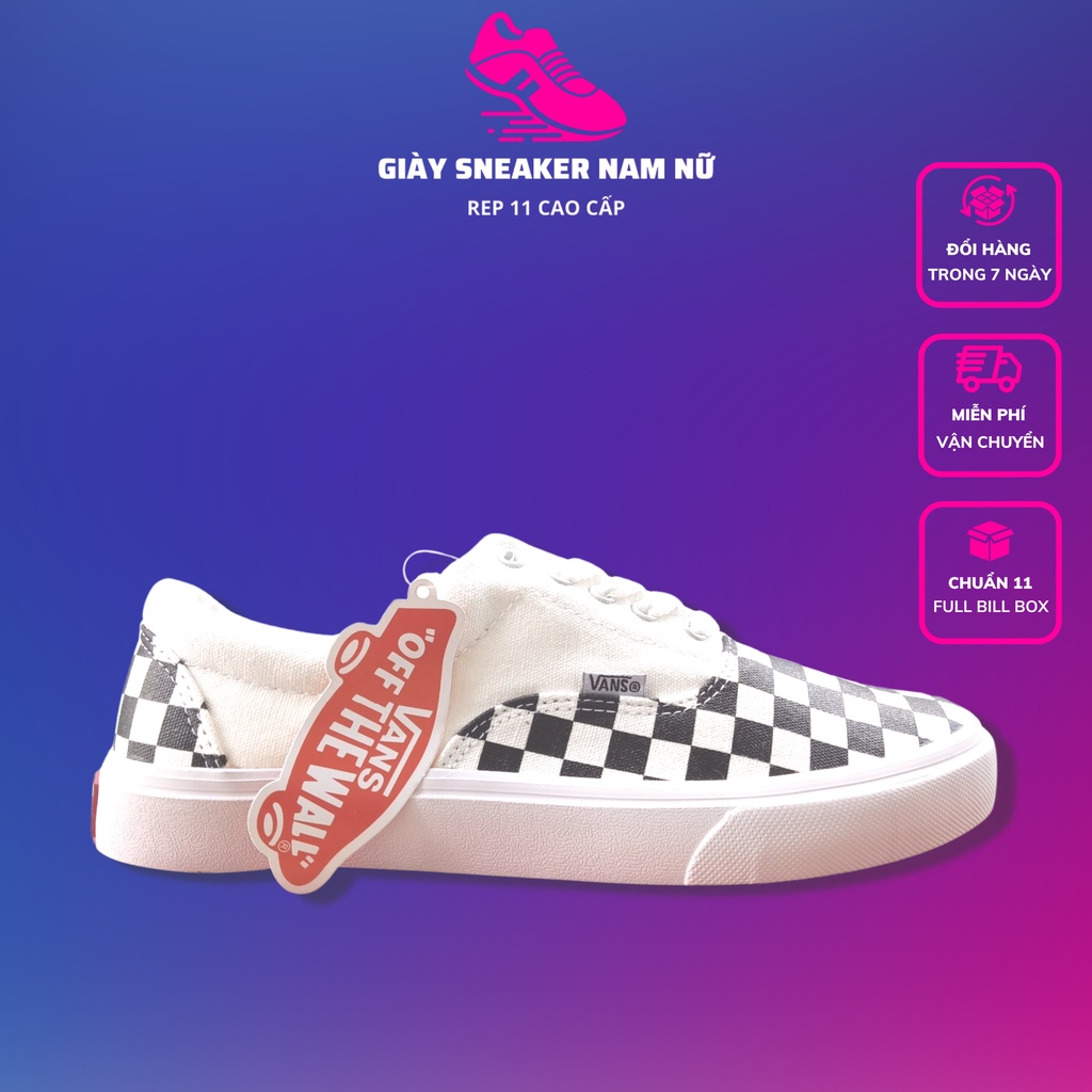 Giày 𝗩𝗮𝗻𝘀 Caro classic buộc dây nam nữ Full Bill Box - Giày thể thao nam nữ 𝗩𝗮𝗻𝘀 caro cao cấp hàng 11