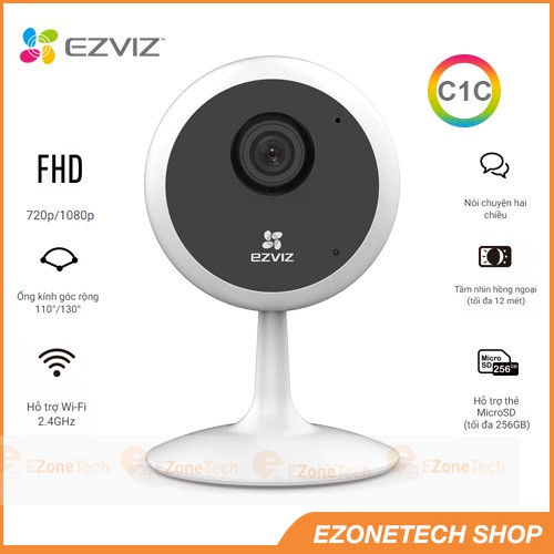 [Mã 252ELSALE hoàn 7% đơn 300K] Camera Không Dây Wifi EZVIZ C1C 1080P Trong Nhà