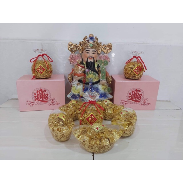 Thỏi vàng may mắn cho dịp Tết cao 6.8cm ngang 11 cm