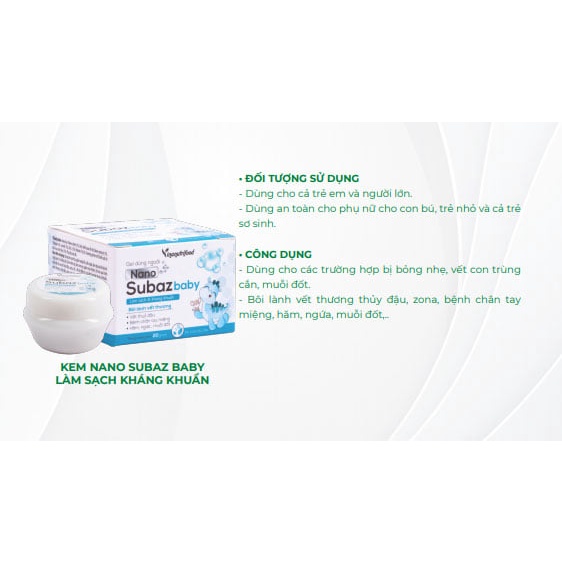 Gel Dùng Ngoài Nano Subaz Baby Vinanutrifood 20g