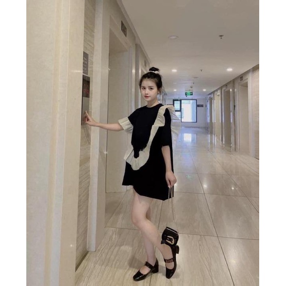 Áo Babydoll phối viền nữ thun tăm Form rộng giấu quần bánh bèo Tiểu Thư Ulzzang Vintage Hottrend Áo kiểu Nữ
