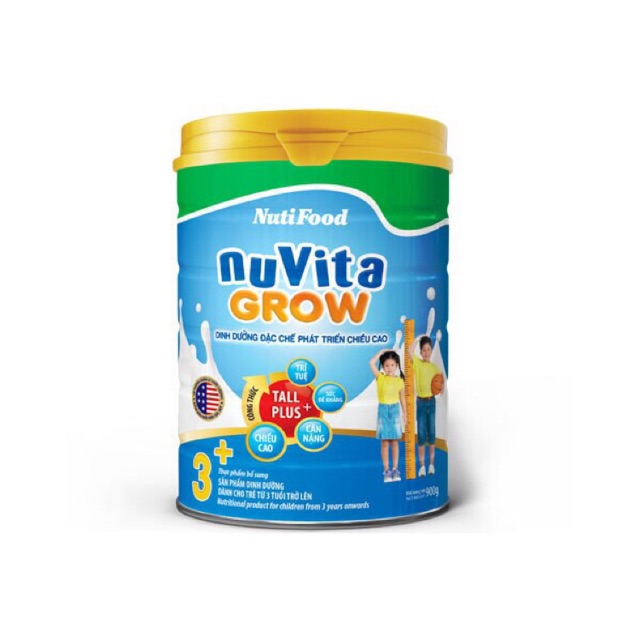 Sữa bột Nutifood Nuvitagrow 3+ 900g (cho bé trên 3 tuổi)