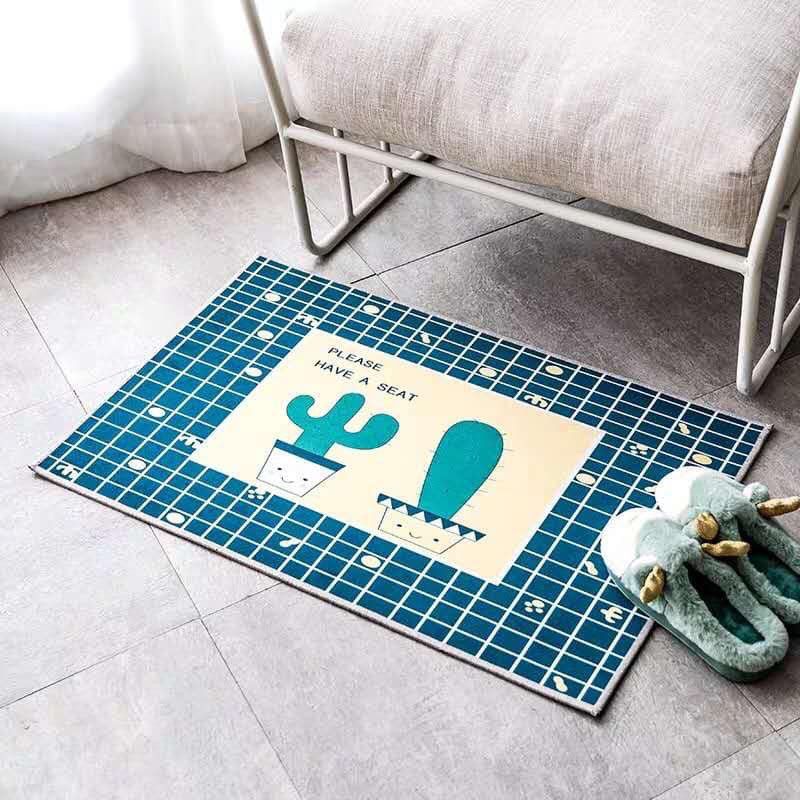 Thảm nỉ chùi chân 3D ngẫu nhiên (40×60cm)