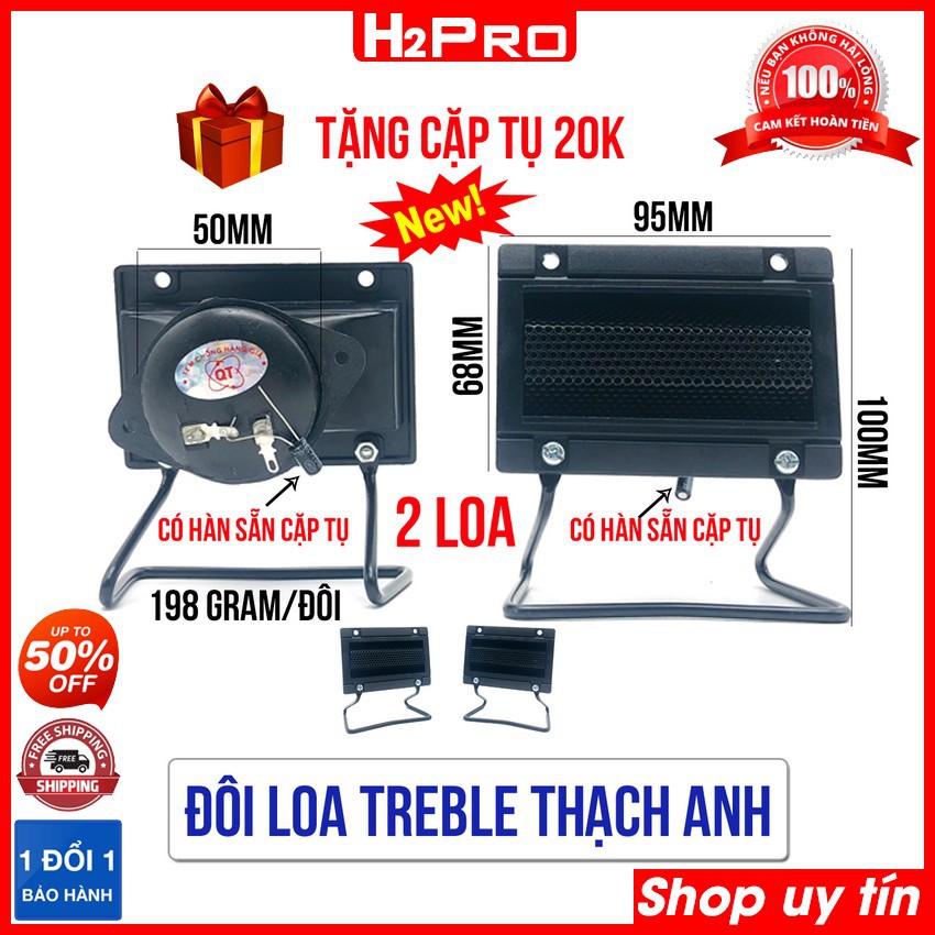 Đôi Loa treble thạch anh Thuper phễu kèn, loa siêu treble, tặng kèm cặp tụ trị giá 20K