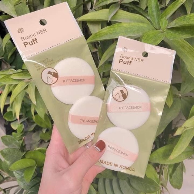 Bông phấn The Face Shop Round Flocked Puff