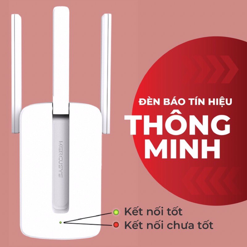 Bộ kích sóng wifi Mercury 3 râu Chính hãng Bảo hành 24 tháng