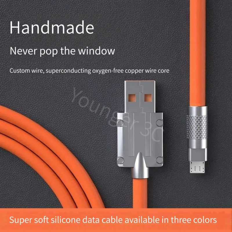 Cáp Sạc Nhanh 120w 6a Có Đèn Báo Hiệu Cho Android Type c