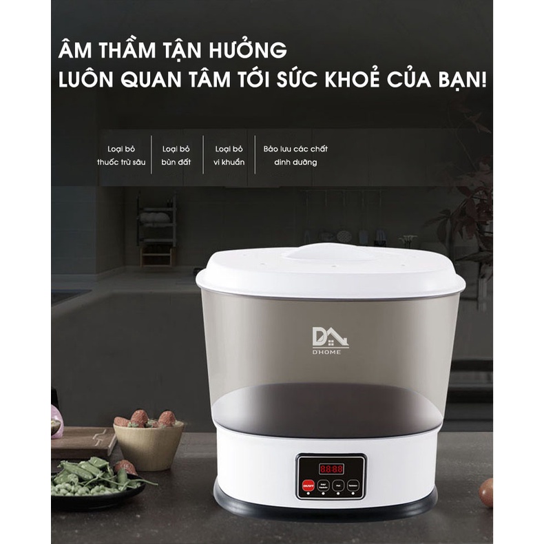 Máy rửa rau củ Dhome HR-666 - Khử trùng thực phẩm, Rau củ quả, các loại thịt, Thủy hải sản bằng sục Ozone 10L