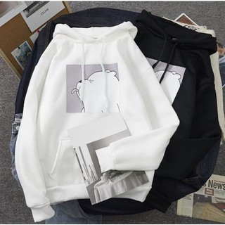 A408 áo hoodie nỉ có hình trần bông có mũ