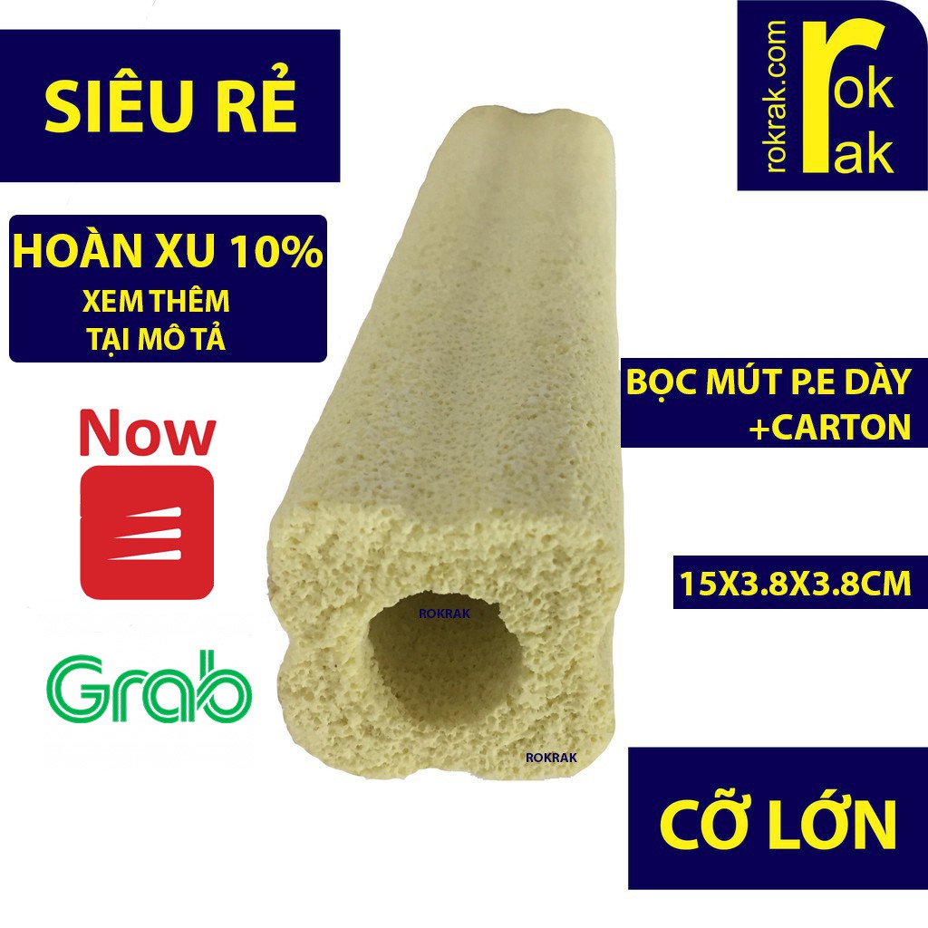 Thanh sứ lọc hoa mai vàng Micropore cỡ lớn - vật liệu lọc hồ cá cảnh