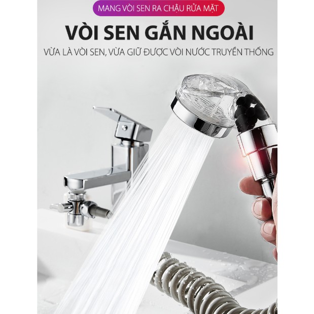 Bộ vòi sen phụ lắp chậu rửa mặt Lavabo và chậu rửa bát vô cùng tiện lợi