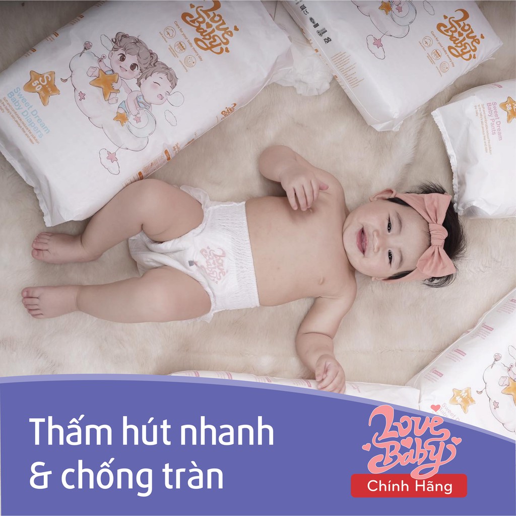 Tã/Bỉm Quần Love Baby Mới Gói Lớn M46/L42/XL38/XXL34