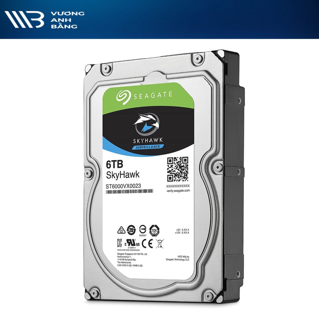 Ổ cứng HDD Seagate Skyhawk 1TB / 2TB / 3TB / 4TB / 6TB 3.5&quot; SATA 3- Hàng Chính Hãng