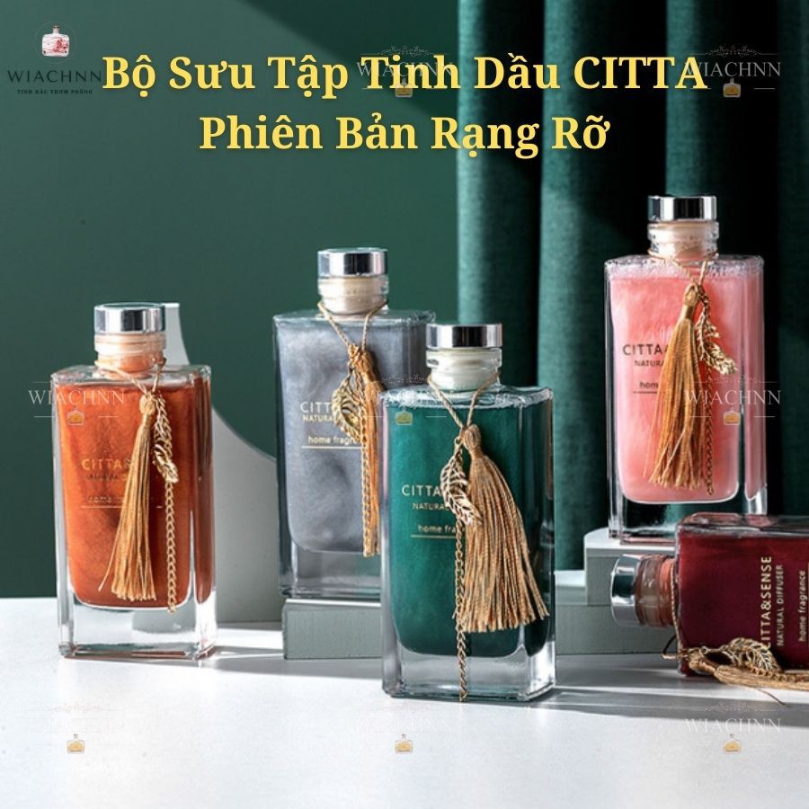 Tinh Dầu Nước Hoa Thơm Phòng Bản Rạng Rỡ CITTA 150ml Que Gỗ Tự Khuếch Tán Hương Khử Mùi Không Khí CTRR150