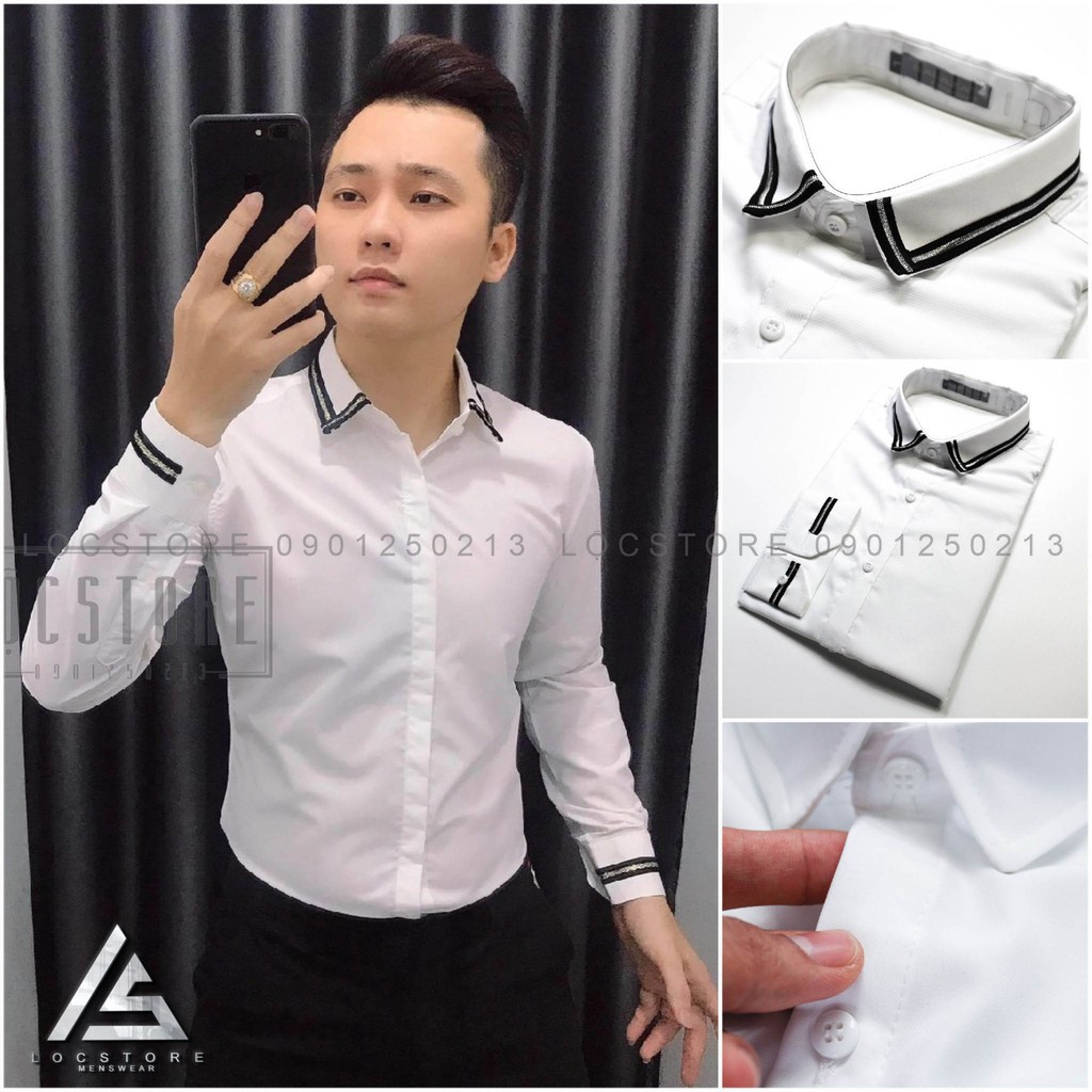 Áo Sơ Mi Nam Viền Cổ