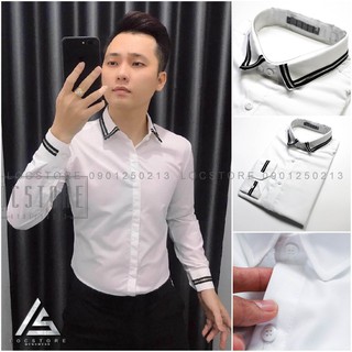 Áo sơ mi nam viền cổ