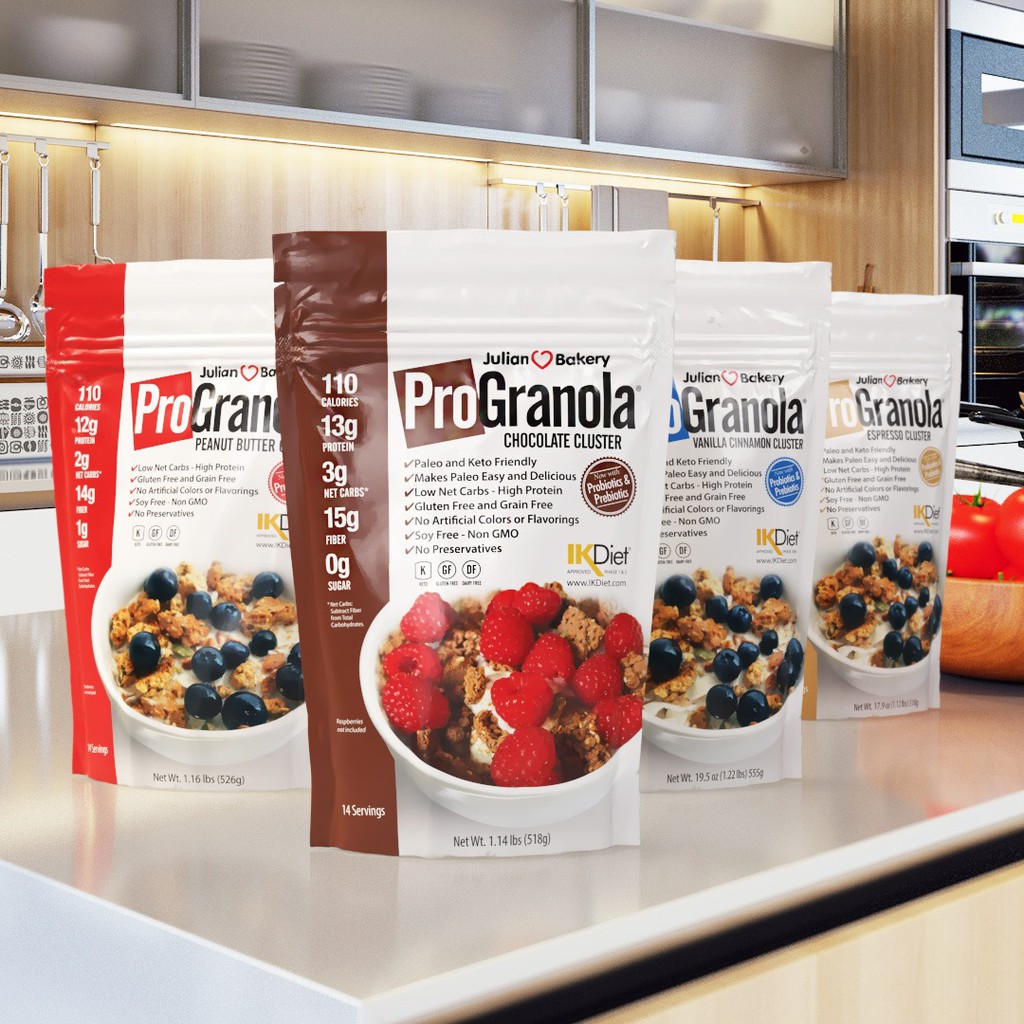Ngũ cốc Pro Granola Keto ăn kiêng 500gr JULIAN BAKERY - USA/Low Carb/ Gluten Free/ Eat Clean