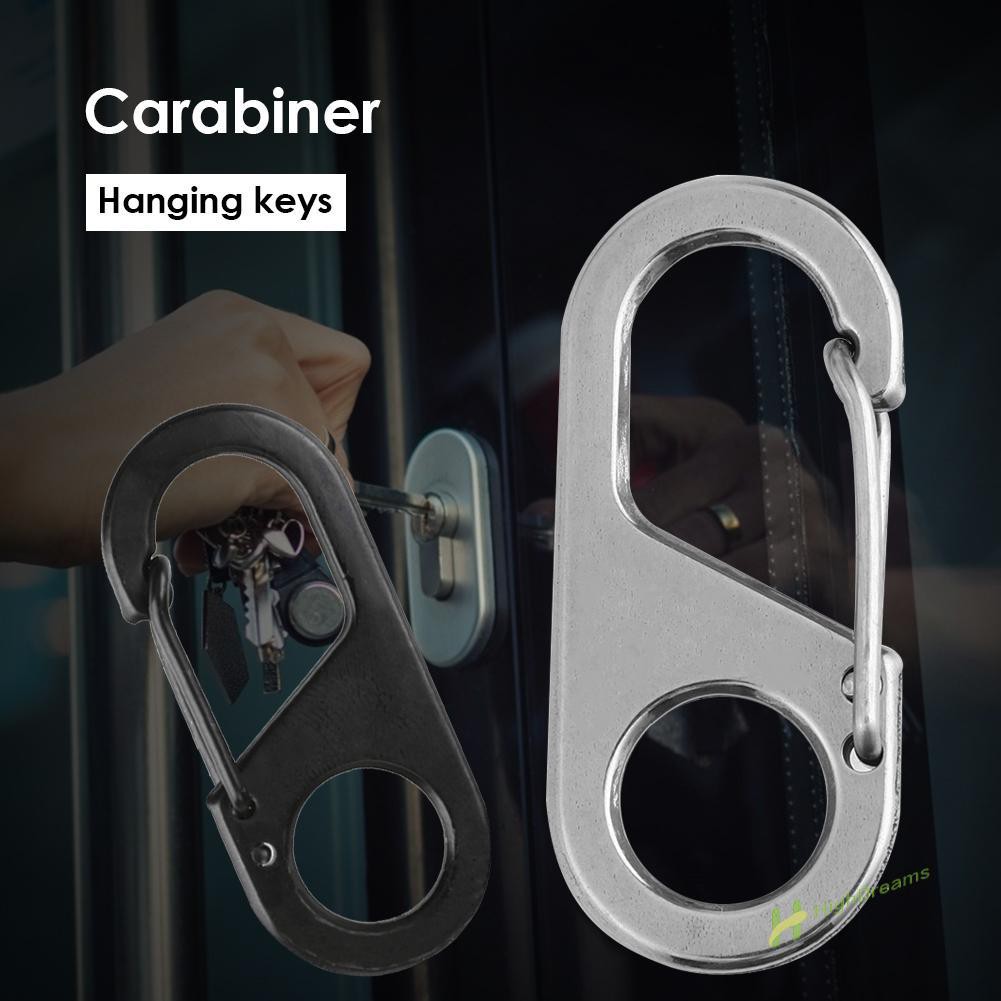 Móc Khóa Carabiner Hình Số 8 Bằng Thép Không Gỉ