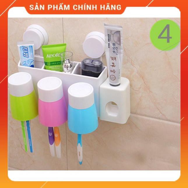 Kệ hút chân không nhả kem đánh răng tự động kèm 3 cốc TT