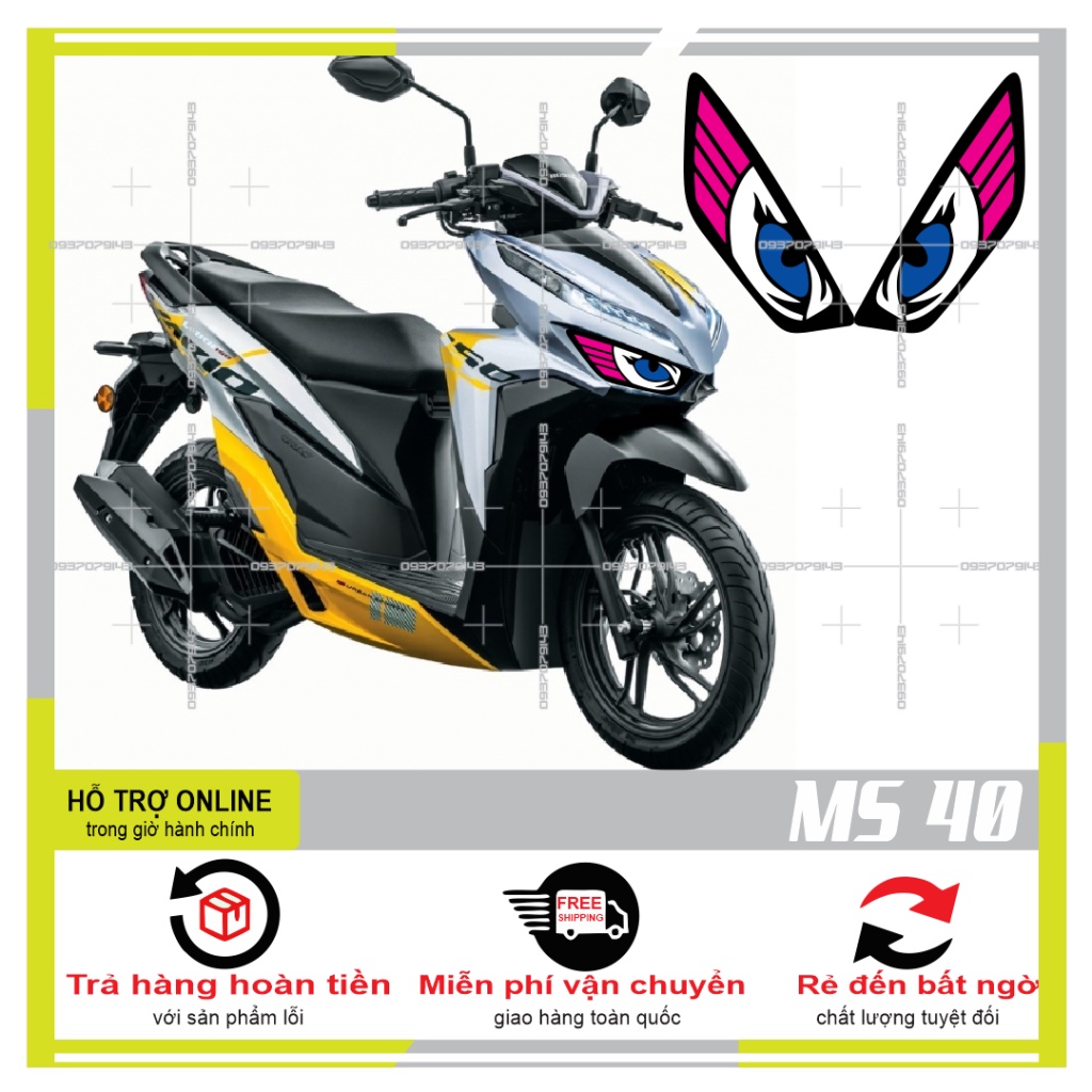 DECAL DÁN ĐÈN SƯƠNG MÙ XE VARIO 2020 (DECAL TRONG SUỐT) MS 40 - DUNG DECAL