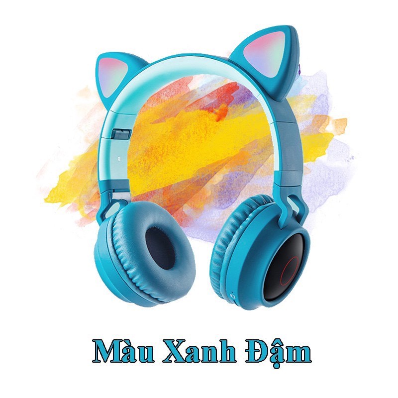 🌈FREESHIP🌈 Tai Nghe Mèo Bluetooth , Headphone Tai Mèo Dễ Thương Có Mic,Âm Bass Mạnh Mẽ, pin khủng ,lỗi 1 đổi 1 trong 30n