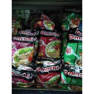 Combo 3 gói Mì tôm Omachi vị sườn, bò, tôm, xốt spaghetti 78g