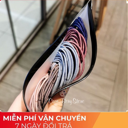 Set 100 dây buộc tóc có túi zip đủ màu