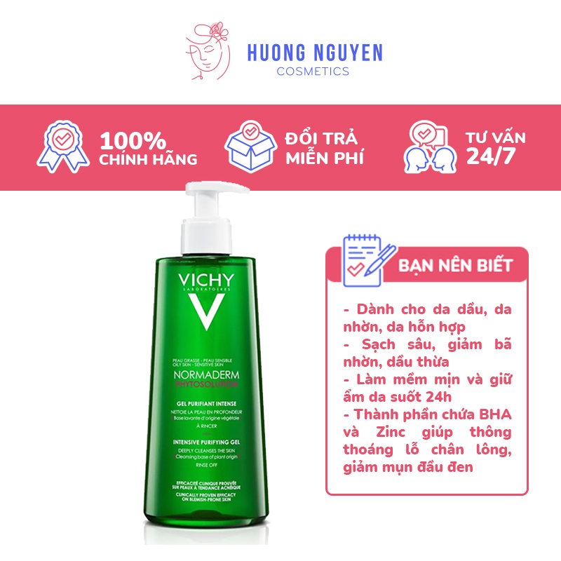 Sữa Rửa Mặt Vichy Normaderm Phytosolution Intensive Purifying Gel 400ml