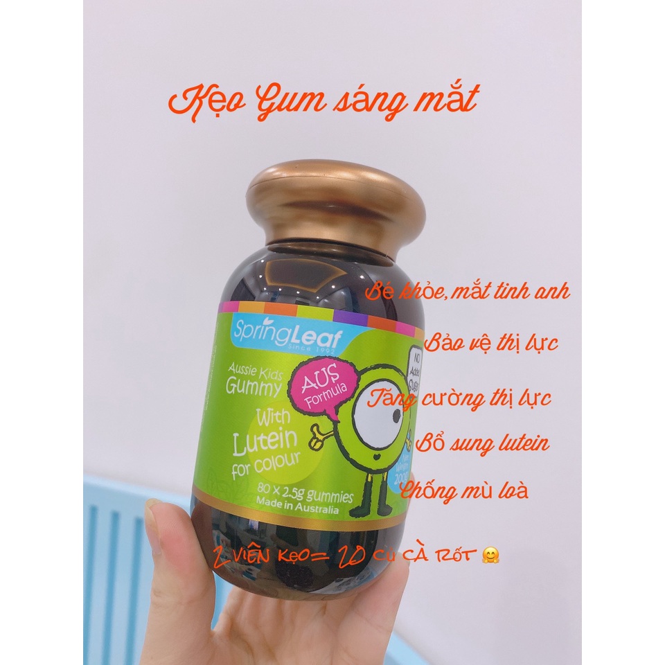 Kẹo Gummies Lutein Spring Leaf Úc cho bé từ 2 tuổi