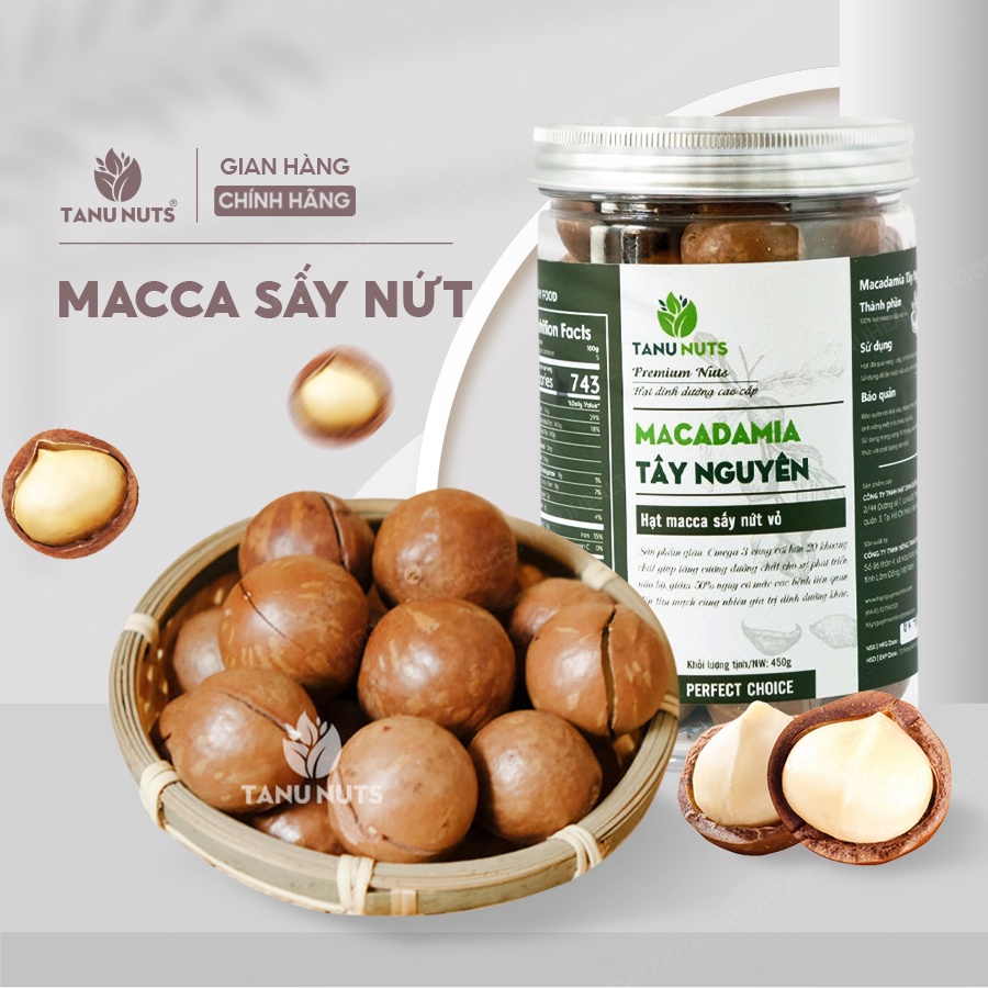 Hạt macca nứt vỏ TANU NUTS mắc ca Tây Nguyên ngũ cốc dinh dưỡng cho bà bầu, ăn kiêng, giảm cân