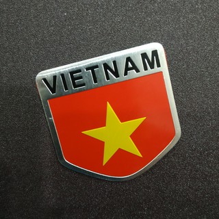 Tem nhôm dán xe cờ Việt Nam