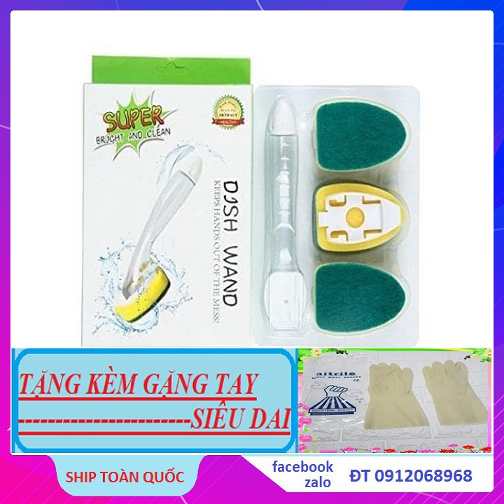 Bộ Bàn Chải Làm Sạch Bát Đĩa Dish Wand/ Làm Sạch Nhà Bếp/ Tặng Găng Tay Siêu Bền