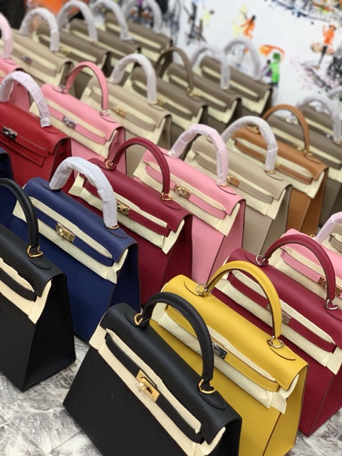 Túi Hm kelly size 25 màu hồng