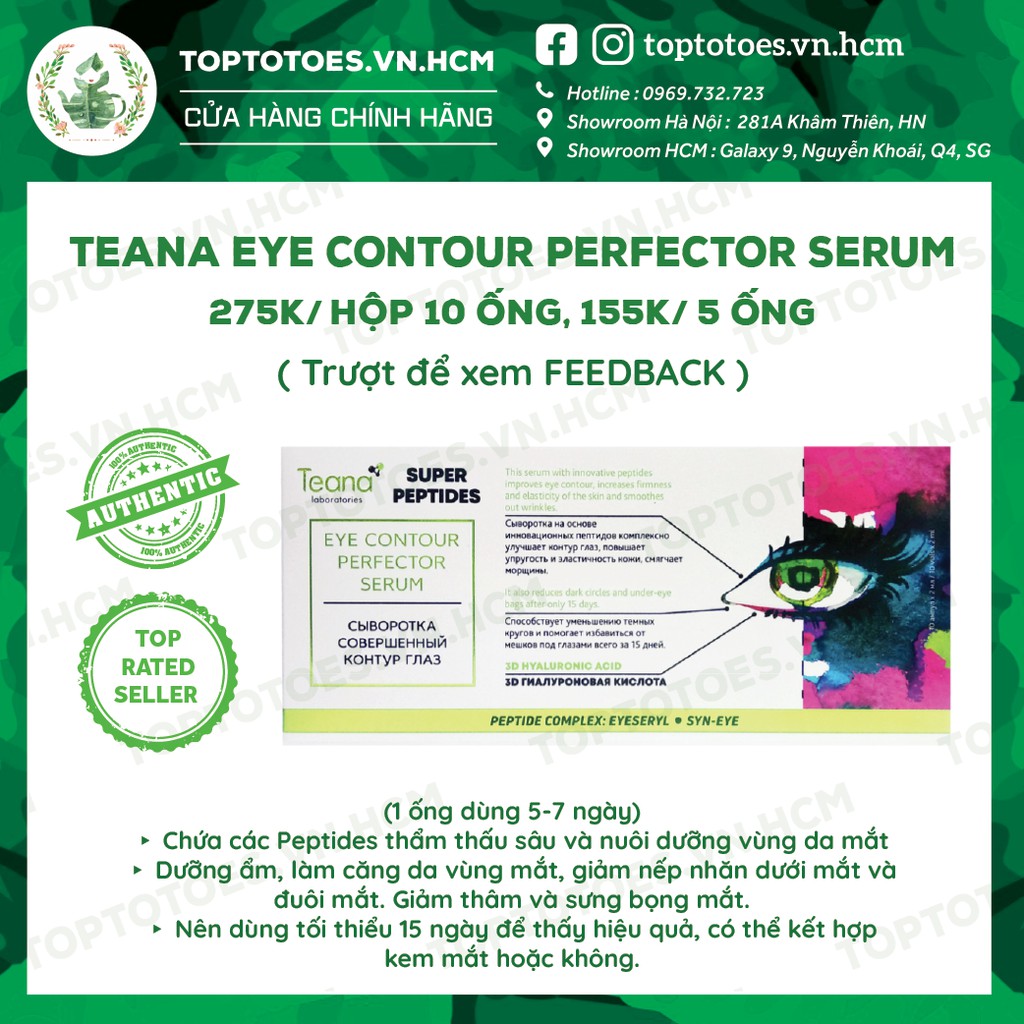Serum vùng mắt Teana Eye Contour Perfector Serum giảm nhăn, bọng, thâm mắt