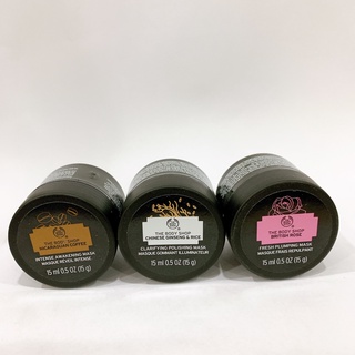Mặt nạ The Body Shop Chinese Ginseng & Rice Clarifying Polishing-Nicaraguan Coffee Intense Awakening-British Rose 15ml