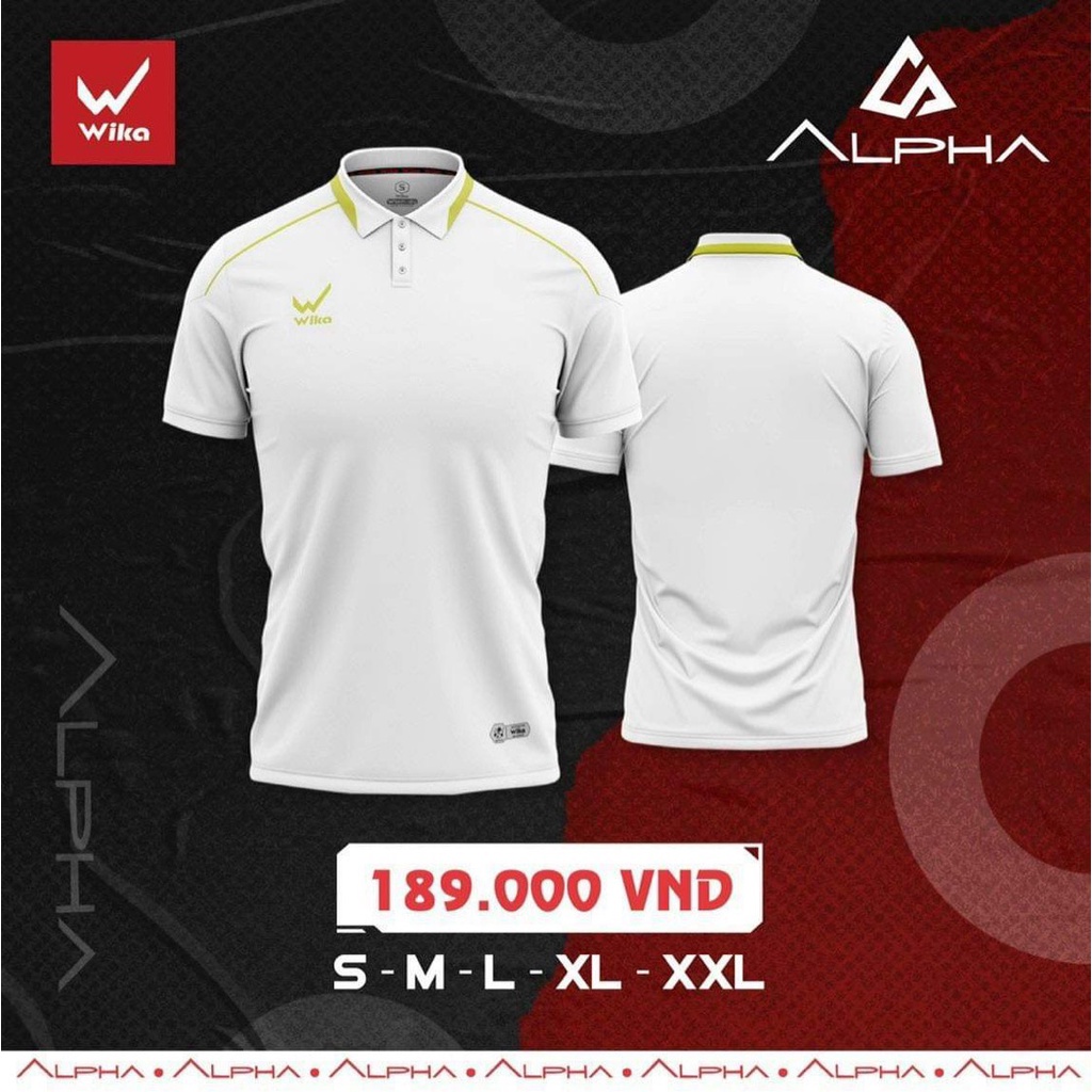 Áo polo Wika Alpha chính hãng, Áo thun nam cổ bẻ chất polyester chống nhăn thấm hút mồ hôi thoáng khí