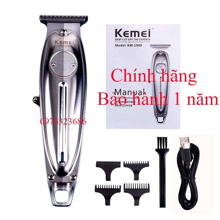 Tông đơ chấn viền Kemei Km-1949 kỉ niệm 70 năm hãng Kemei đã mài chuốt căn chỉnh tặng lược Tony cho salon và thợ tóc