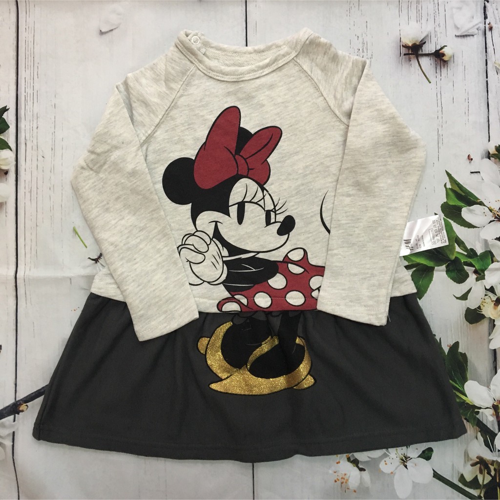 Freeship 99k TQ_Váy nỉ da cá Minnie thương hiệu H&M